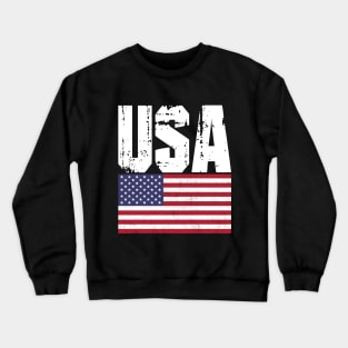 Independence Day, USA Flag Crewneck Sweatshirt